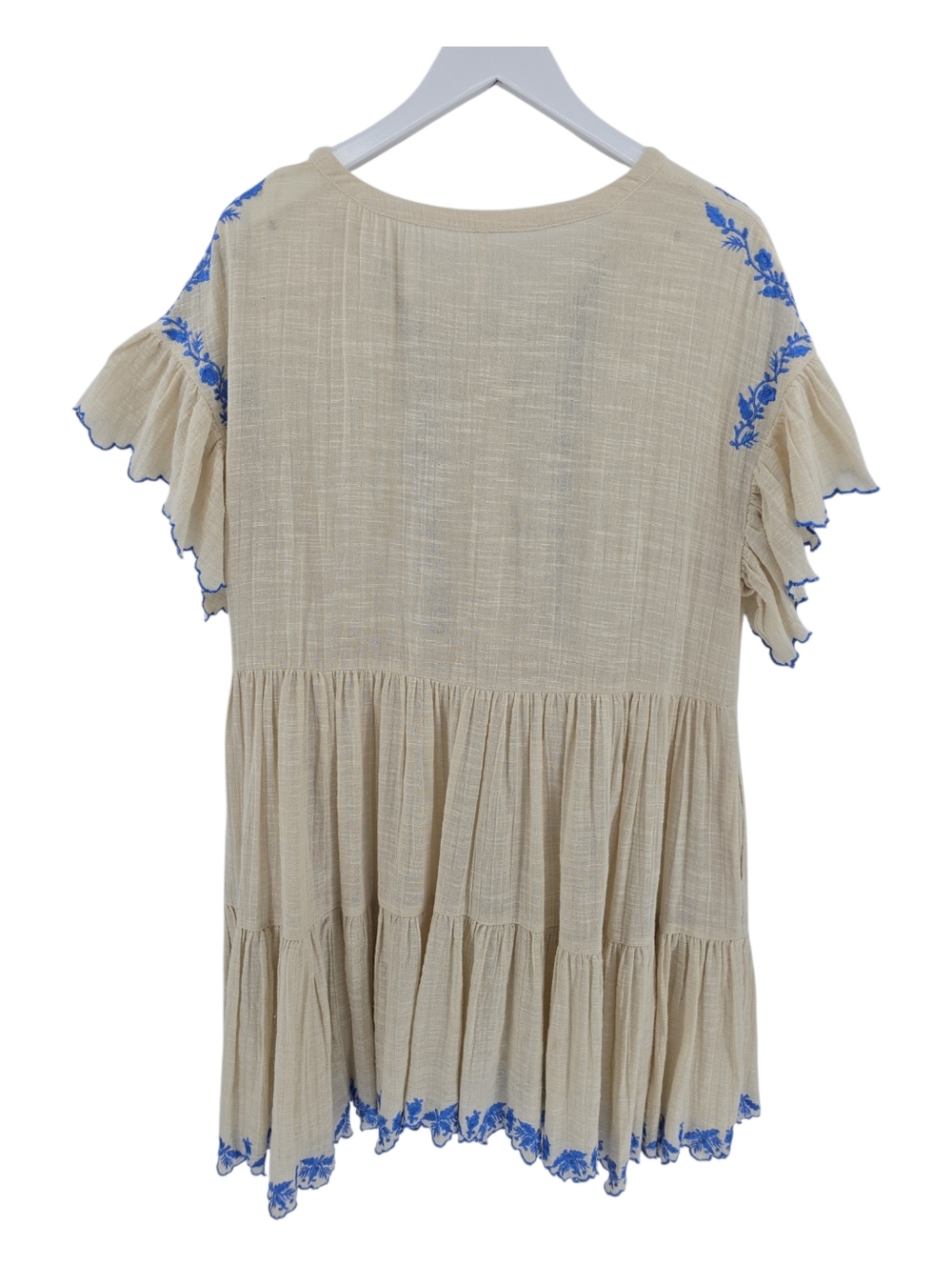 Free People Santiago Embroidered Endless Summer Dress Small Oversized Pockets - Picture 4 of 8